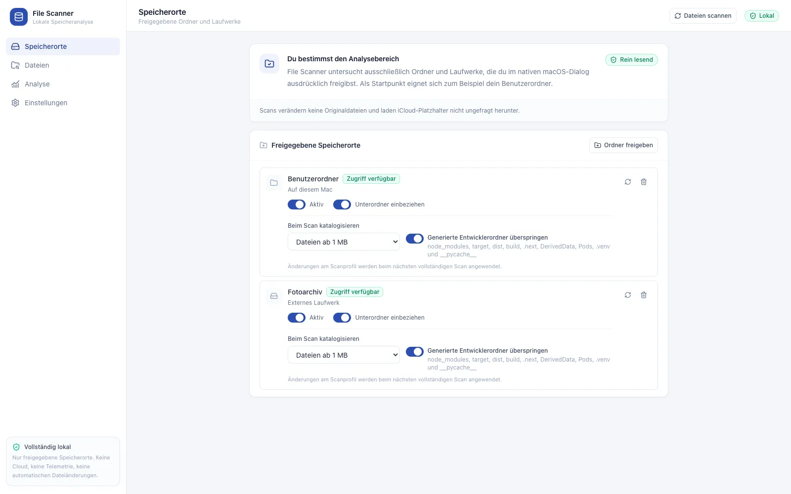 Screenshot: File Scanner