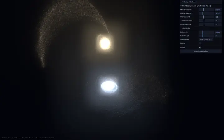 Galaxien-Kollision