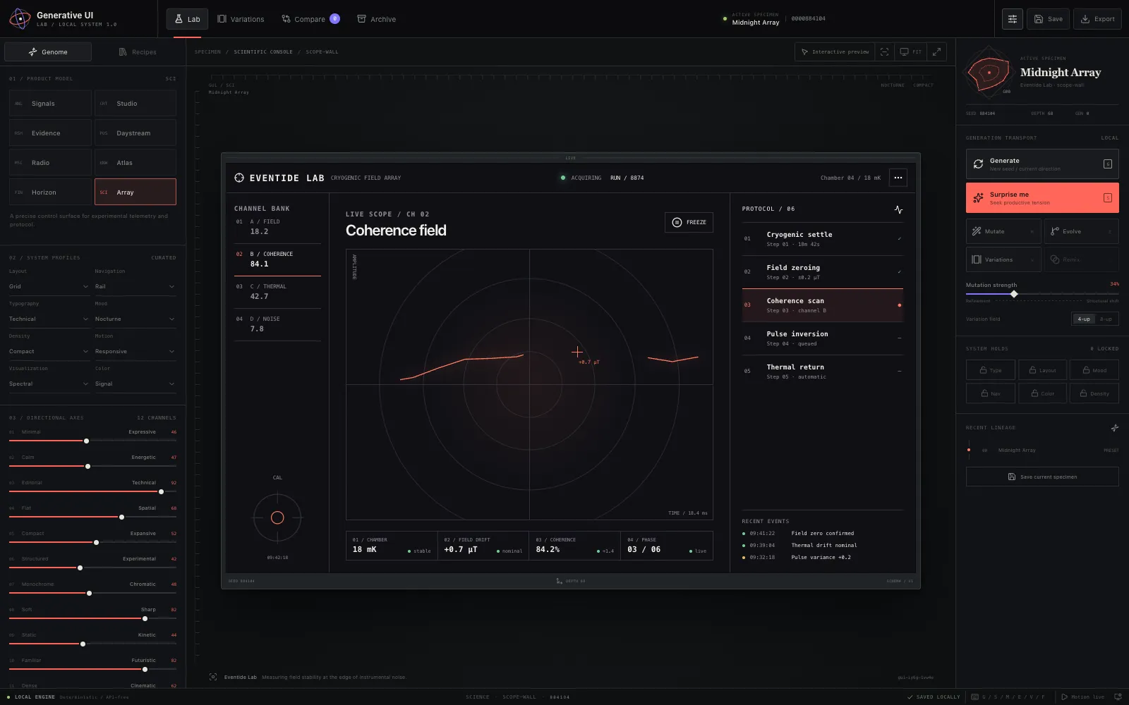 Screenshot: Generative UI Lab