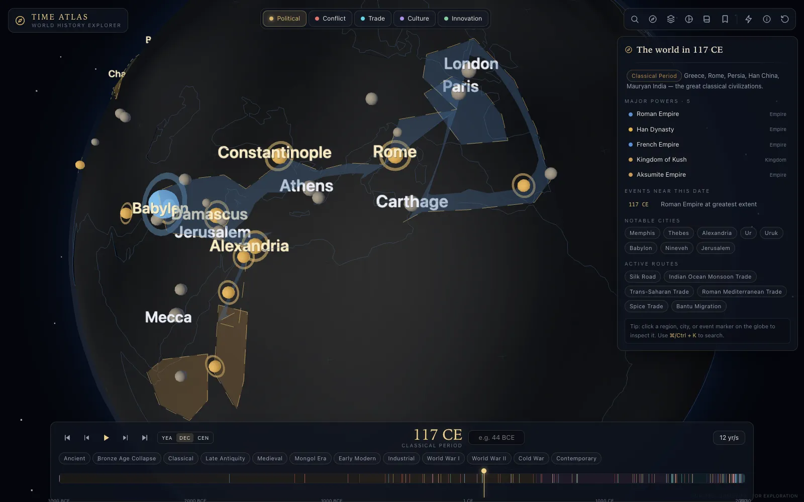 Screenshot: Time Atlas
