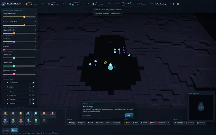 Screenshot: Machine Civilization