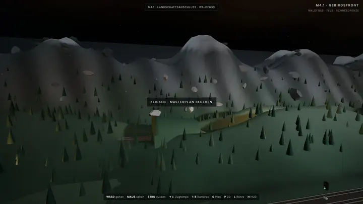 Übergang ins Gebirge
