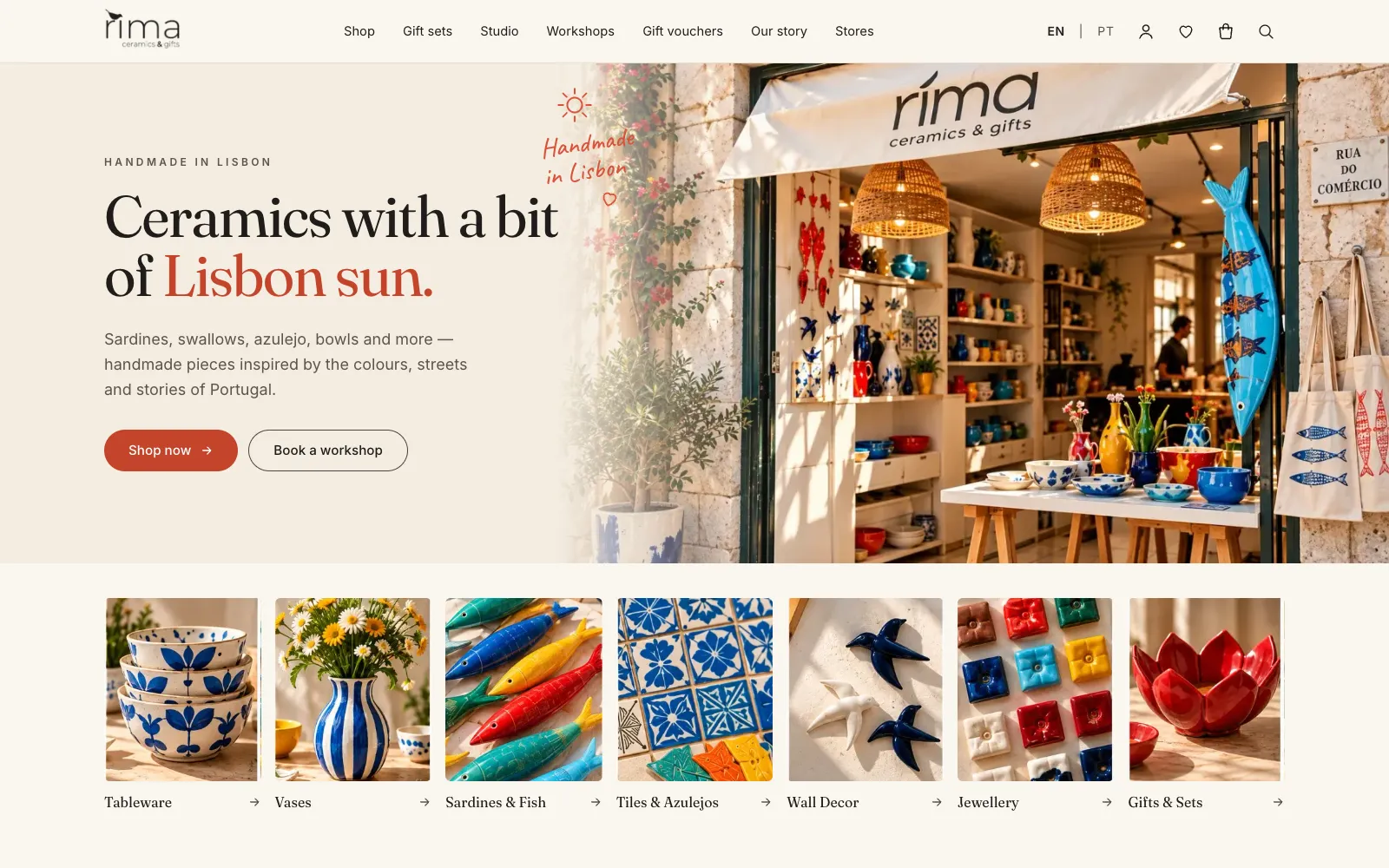 Screenshot: Rima Webstore