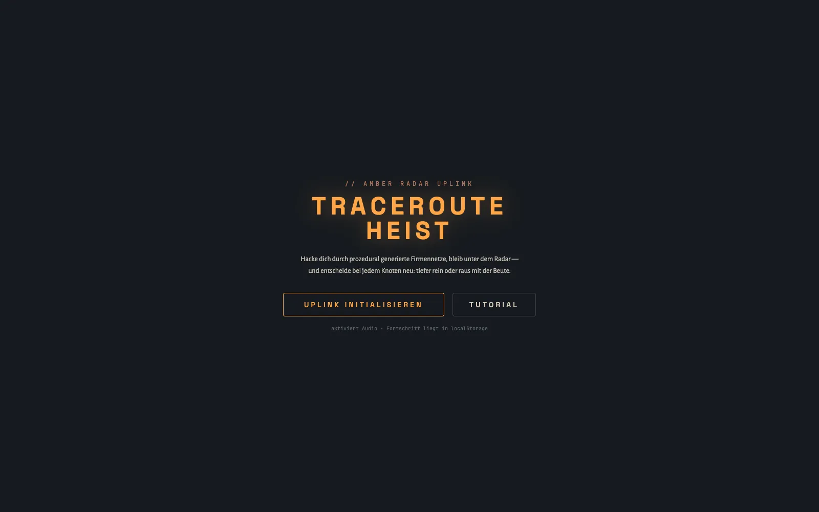 Screenshot: Traceroute Heist