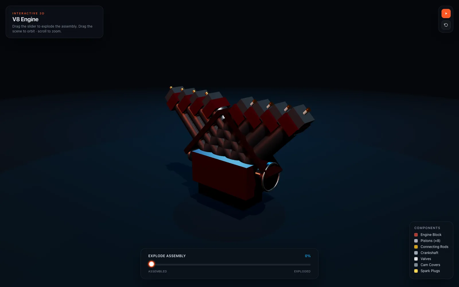 Screenshot: V8-Motor